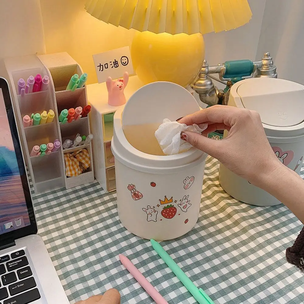 Mini Creative Storage Basket Cleaning Tools Office Supplies Garbage Disposal Trash Can Dustbin Basket Garbage Bin Waste Bin