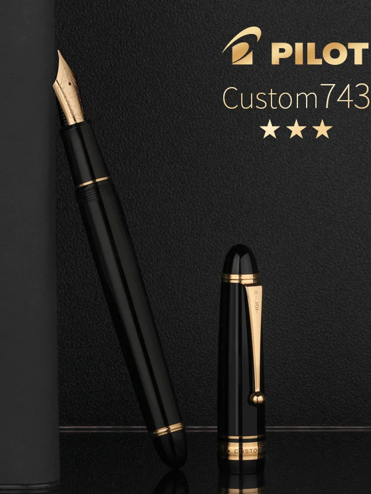 Birthday  PILOT Japan Custom 743 Fountain Pen 14K Gold No.15 Large Gold Nib Calligraphy Pen for Adults