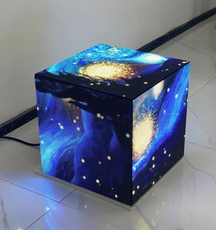 P1.5 Полноцветный светодиодный дисплей Cube Box 128*128*5 граней 128*128 Панельный модуль для магазина и рекламы