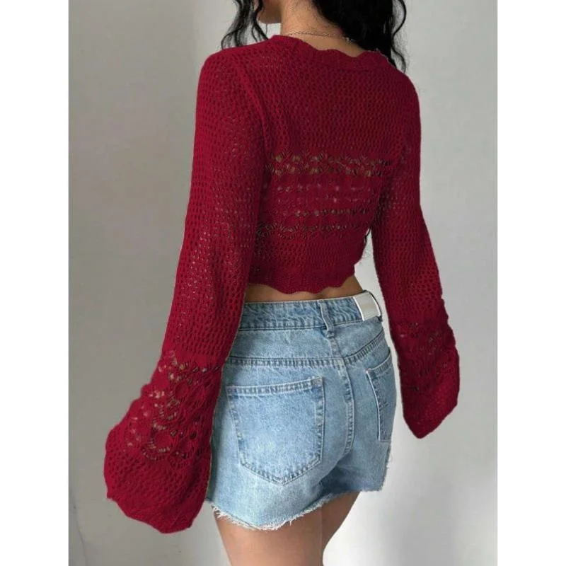 

Pure Color V-ne Long Sve Button-front Open Cardigan New Sle F 29 Women's Knitted Sweater Ciwalk Casual Inner Wear