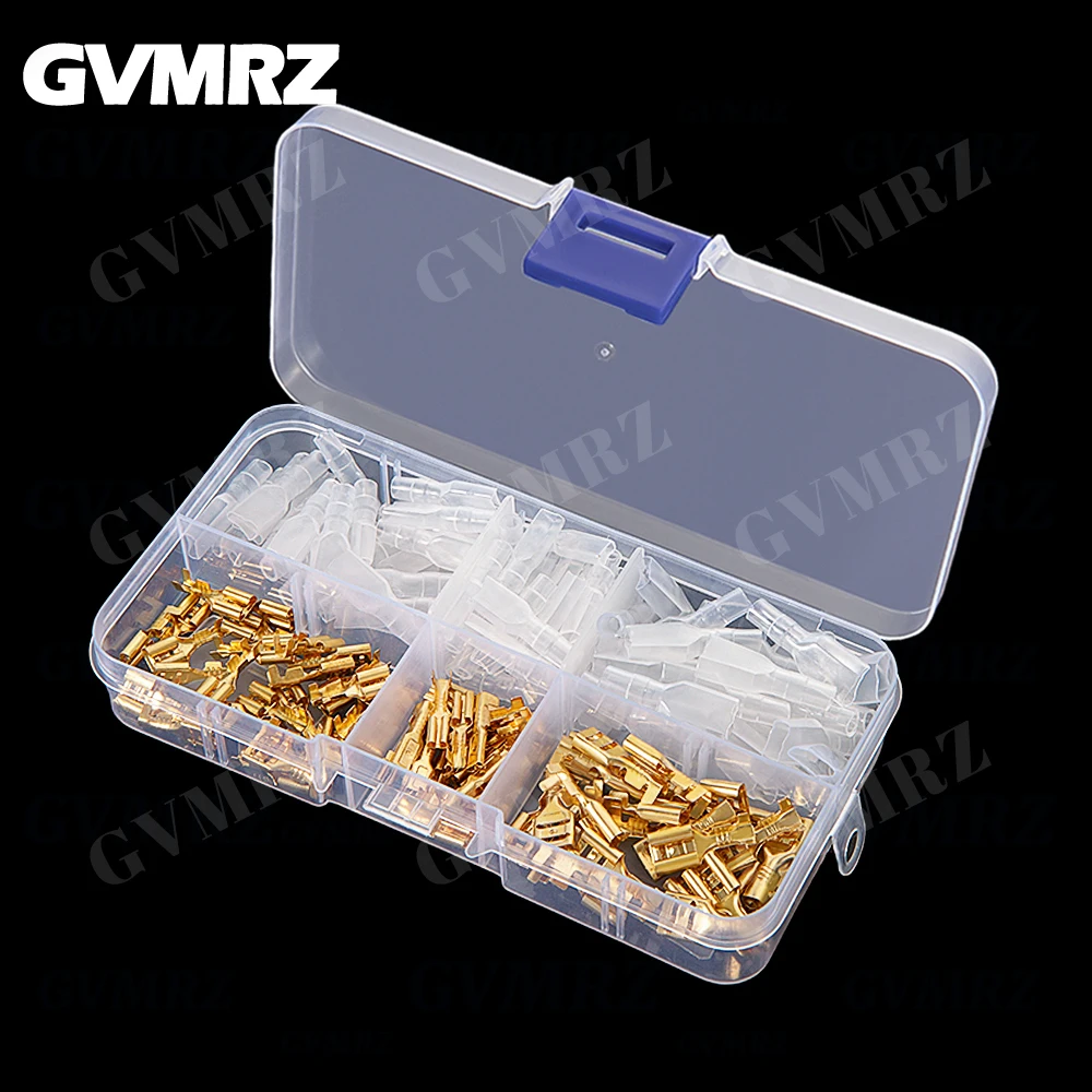 

150PCS/box 2.8/4.8/6.3mm Crimp Terminal Connector Assortment Kit Crimp Terminals Insulated Seal Electrical Wire Connectors