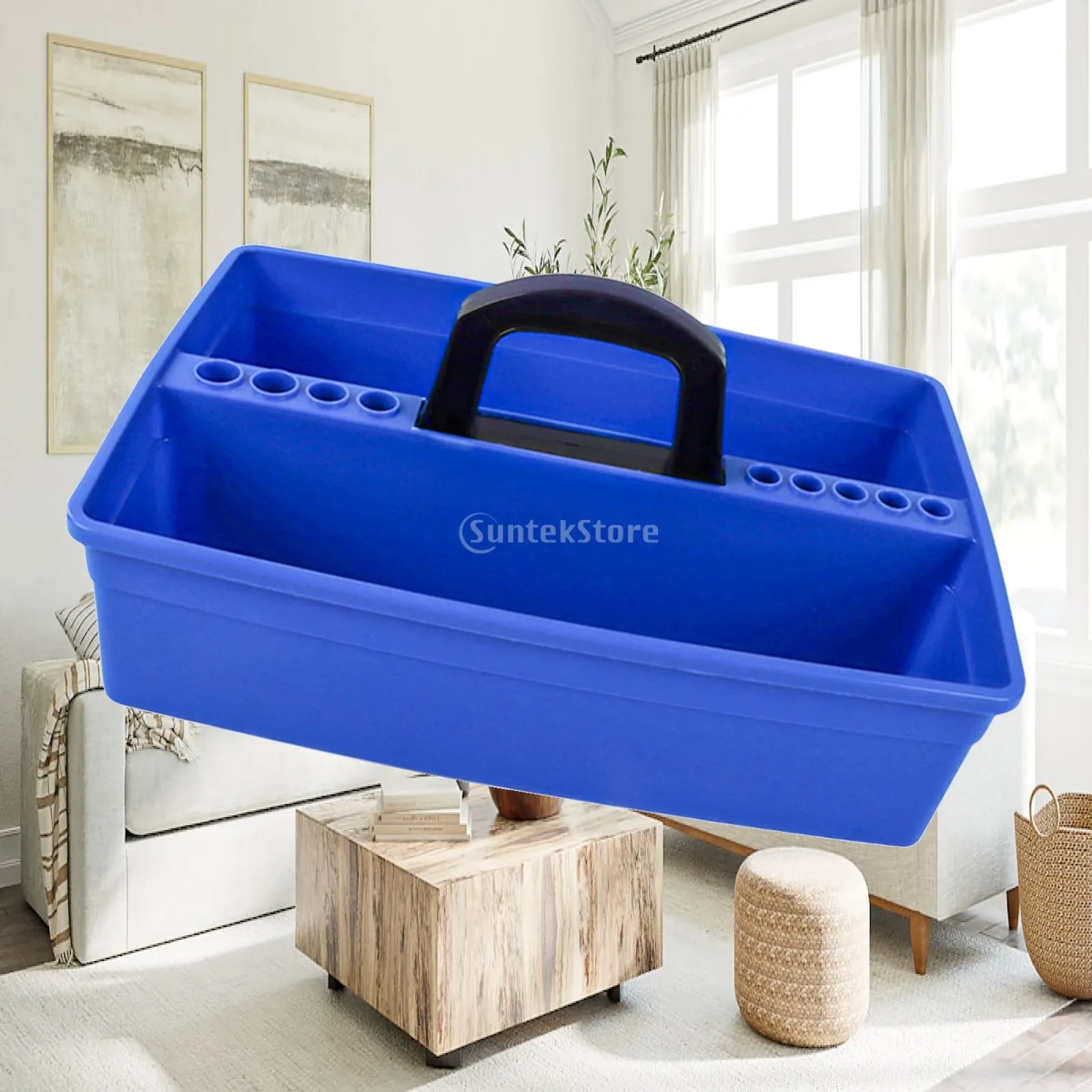 Cleaning Supply Box Shower Basket Housekeeping Divided Basket Bin Tool Storage Baskets for Makeup Bathroom Kitchen Under Sink