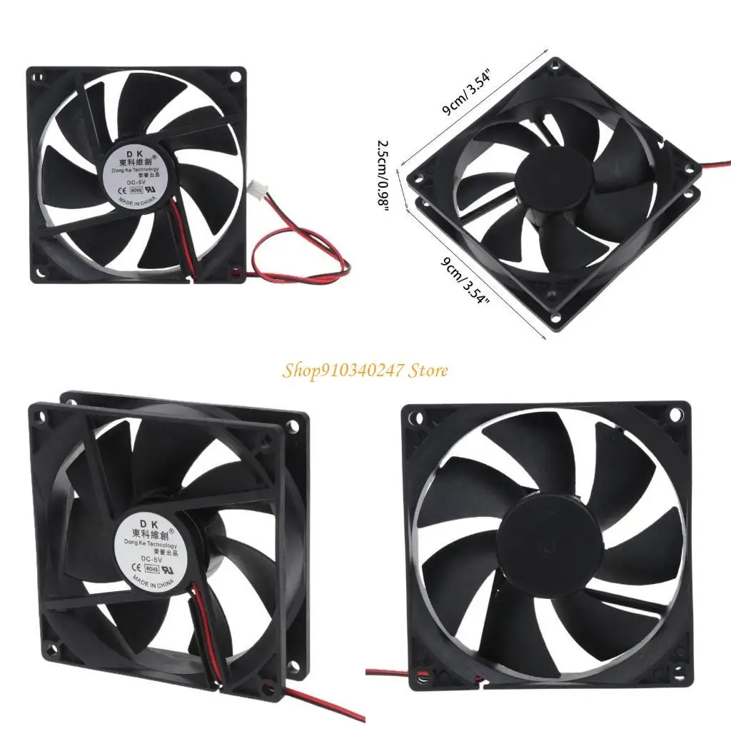 

Q22A Бесщеточный вентилятор постоянного тока, 90 мм, охлаждающий вентилятор 9025 XH2.54, 2-контактный кулер для процессора ПК,