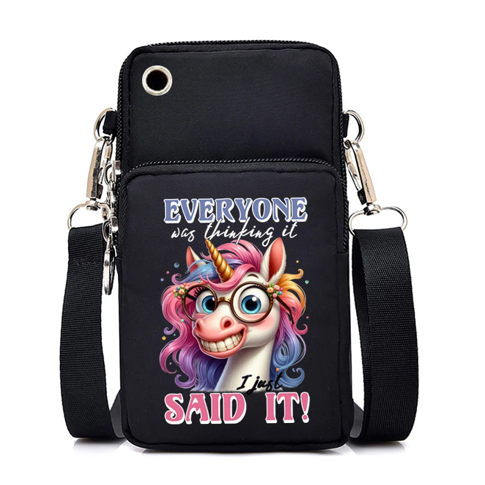 Small Shoulder Bags Cute Owl Cat Rat and Sloth Women Mobile Phone Bag Cartoon Animal Lover Messenger Purse Handbag CrossBody Bag
