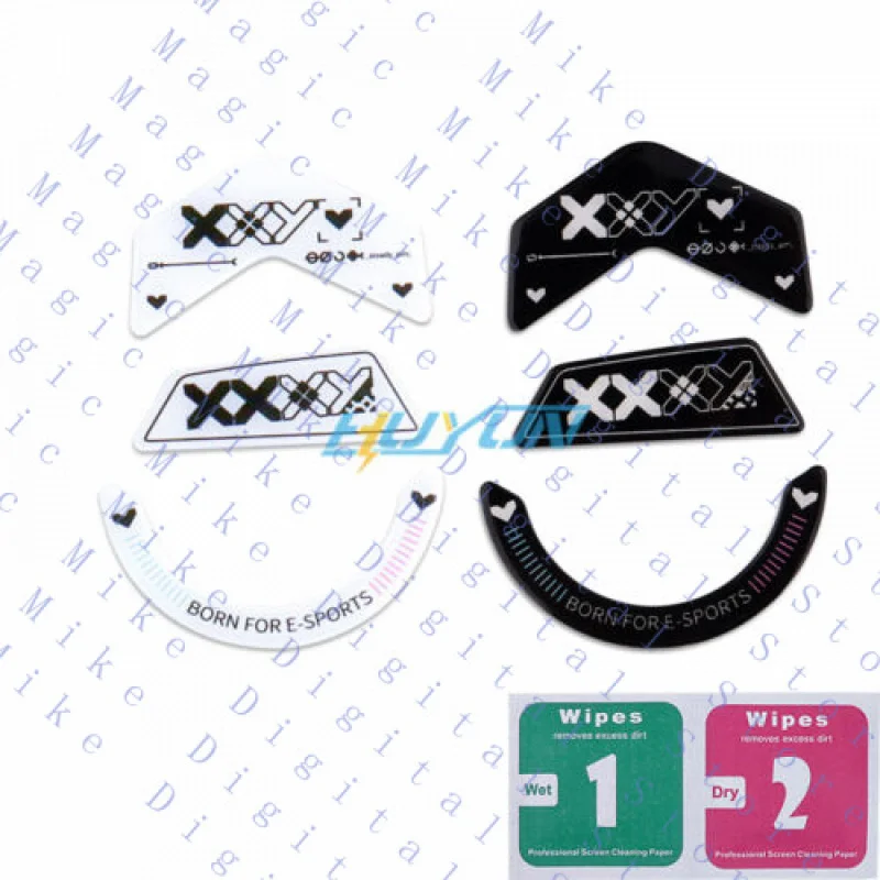 H For Logitech G502X Lightspeed / G502X PLUS Mouse Hard Glass Feet Stickers