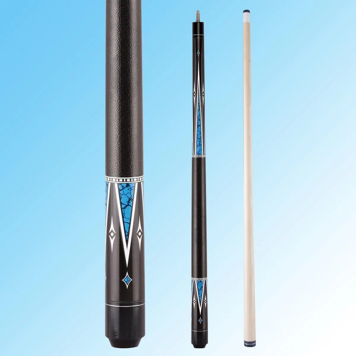 

48 Inch Short Pool Cue Stick for Beginners, Canadian Maple Billiard Cues for Tight Spaces