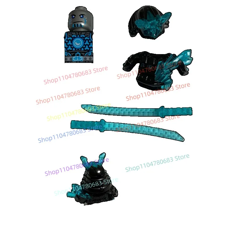 MOC اللبنات الجليد المحارب عمل صغير الشكل النينجا التجمع نموذج عرض قطعة عنصر ماستر أنيمي التلفزيون ديكور لعبة هدية