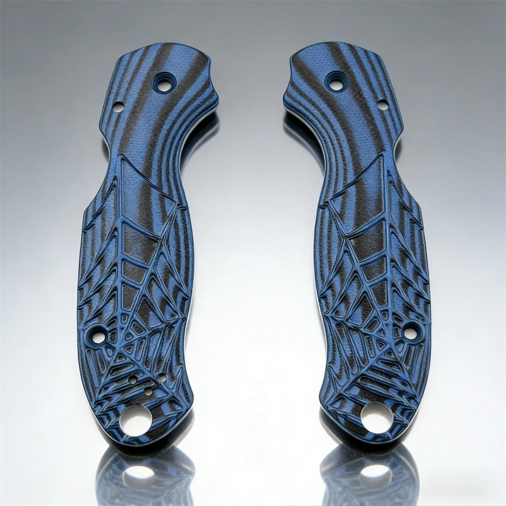 1 Pair Custom G10 Handle Scales for C81 C223 Para 3 Folding Knife Grid Pattern DIY Replacement Upgrade Kit