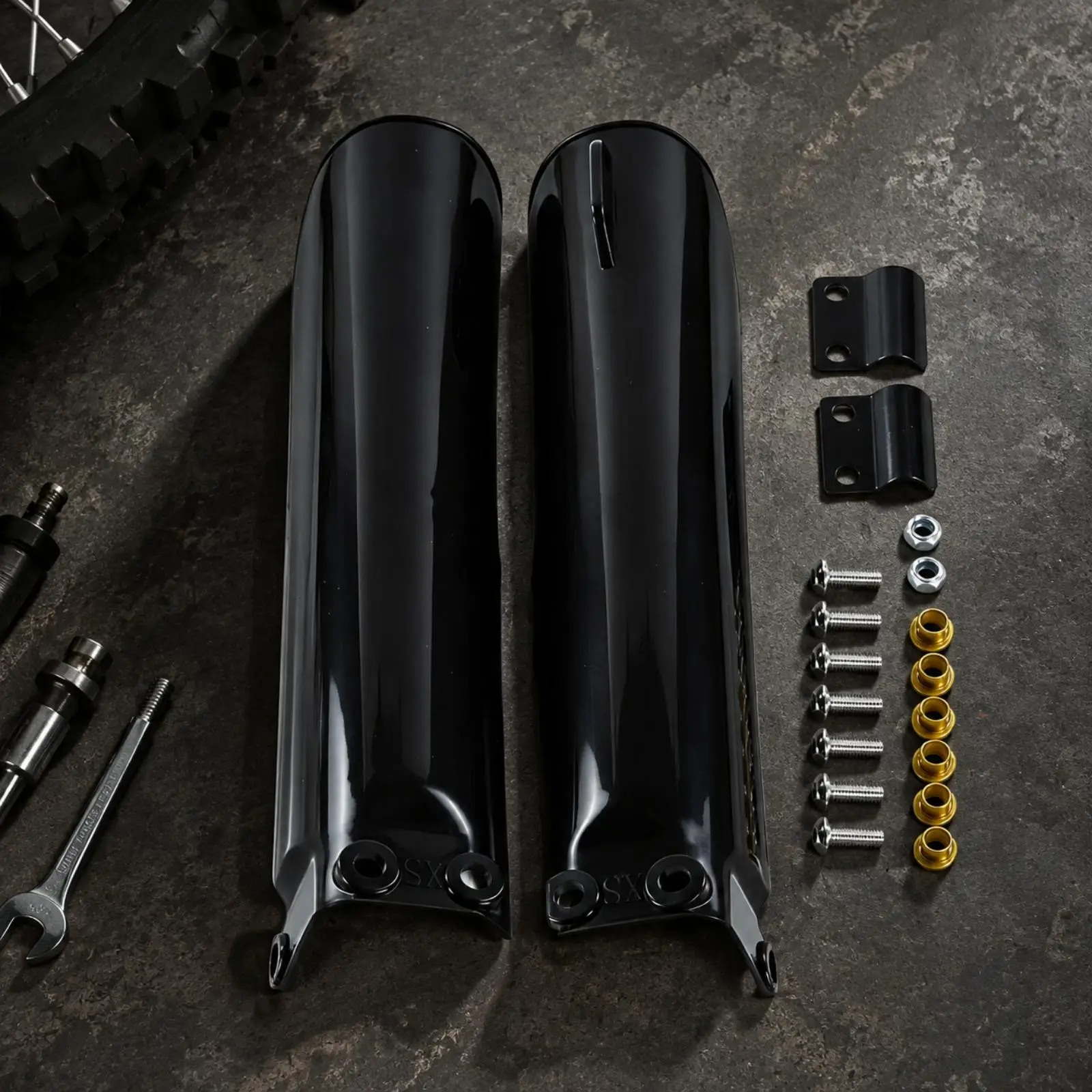 All Terrain Front Fork Guard Protector Plastic Cover for Mountain Bike Suspension Bicycle Protection Sheet Mud Guard Bike