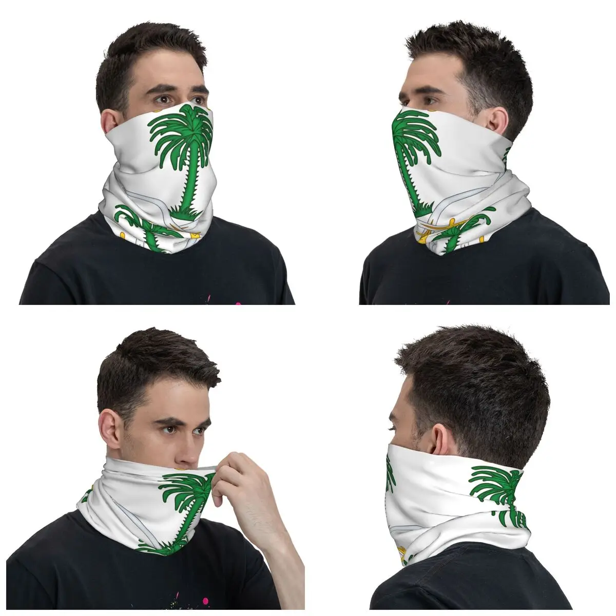 Emblem von Saudi-Arabien Bandana Hals Gamasche gedruckt Wickels chal warmes Stirnband läuft Unisex Erwachsenen wind dicht