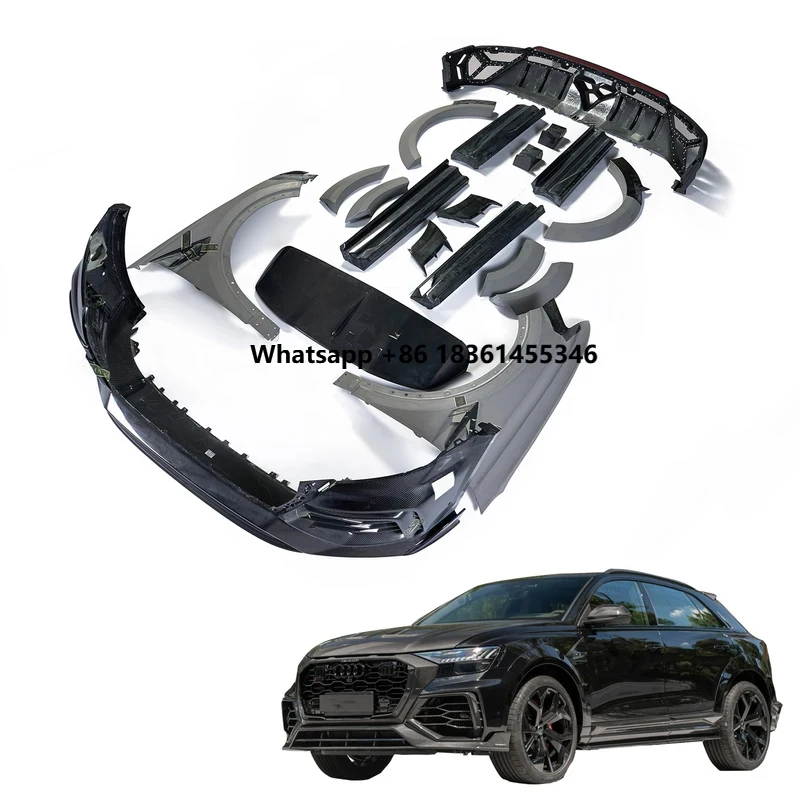 For  rsq8 Dry full Carbon Fiber kit Bumper Car Tuning Parts bumper Car accessories Unique New Mansory Upgrade auto Bodykit