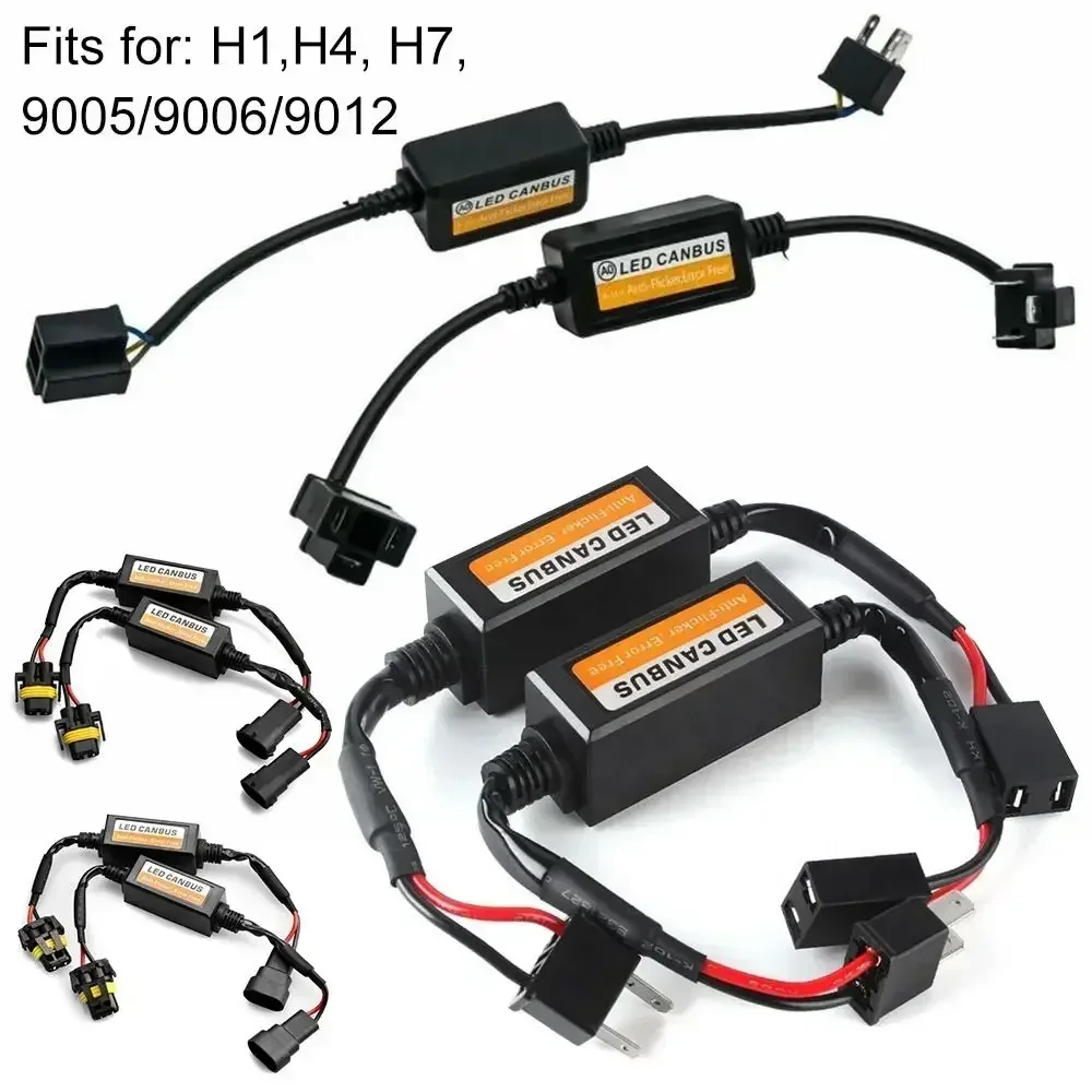NEW 1/2/4PCS LED Canbus Car Headlights Error Free Resistor for SUV Fog Lights H4 H7 H1 H11 9006 9007 Adapter Anti-Flicker Tools