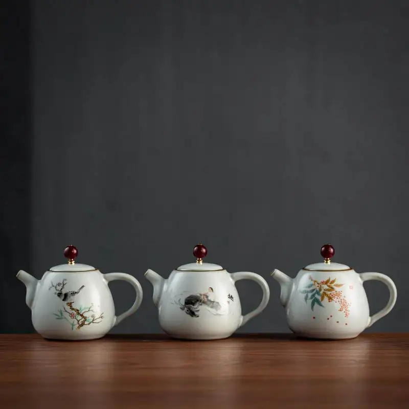 small-size-ceramic-gongfu-tea-pot-iron-bowl-ancient-style-handheld-fracture-brewing-tea-device-simple-design-treasure-origin