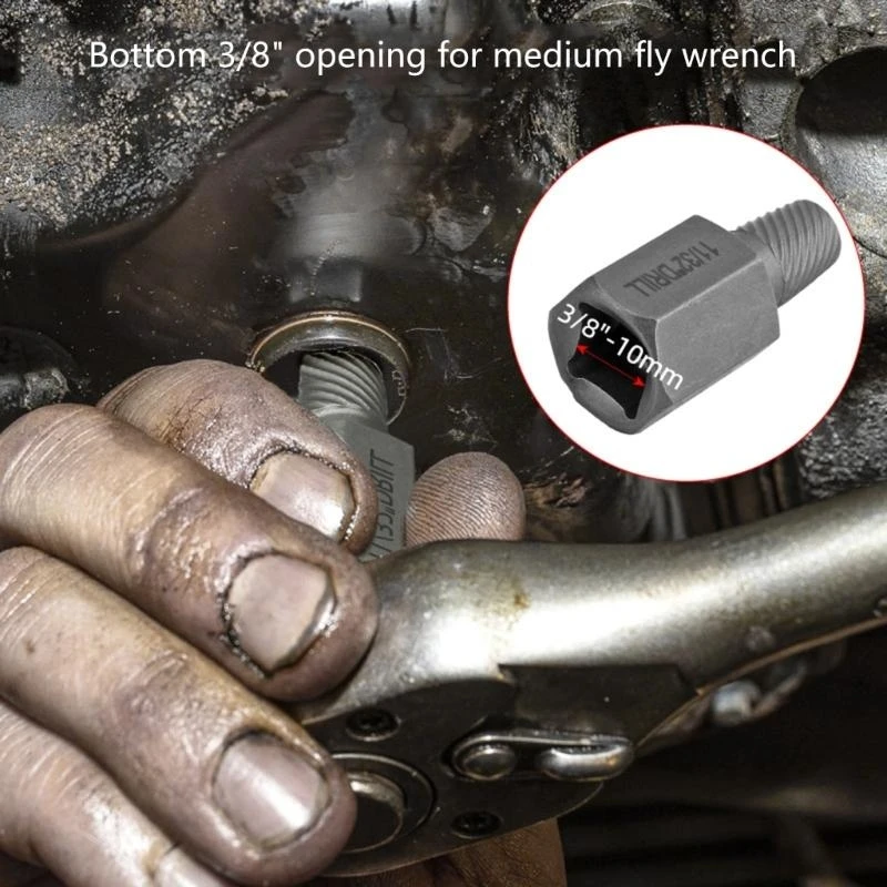 Portable Efficient Easy Out Screw Extractor Nut Removal Set Suitable for Damaged Stripped Rusted Bolts Home Workshop Use