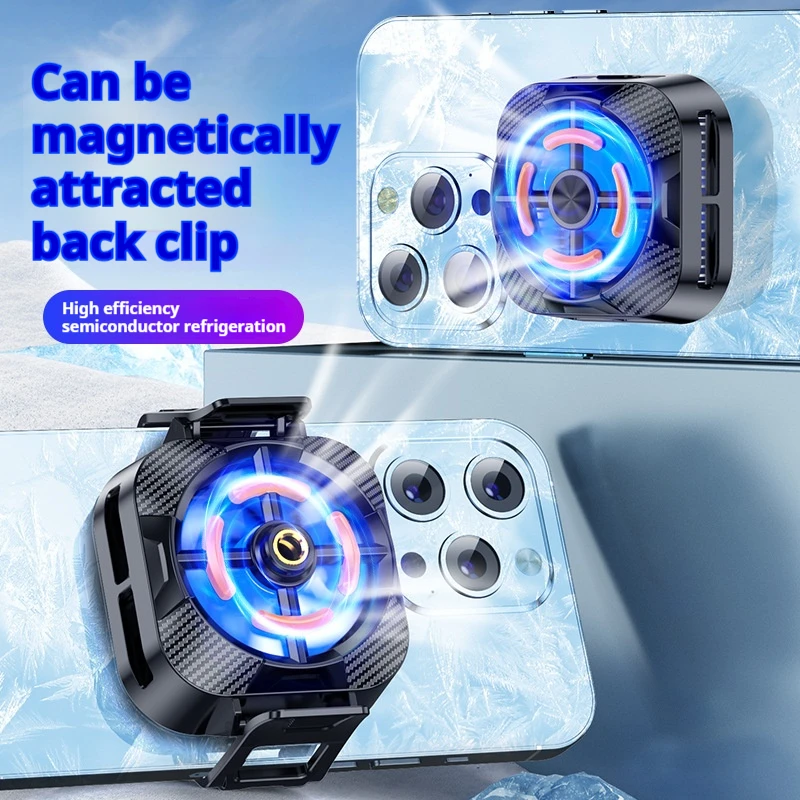 Magnetic Semiconductor Phone Cooler Clip-on Gaming Cooling Fan Mobile Phone Fast Heat Dissipation Radiator