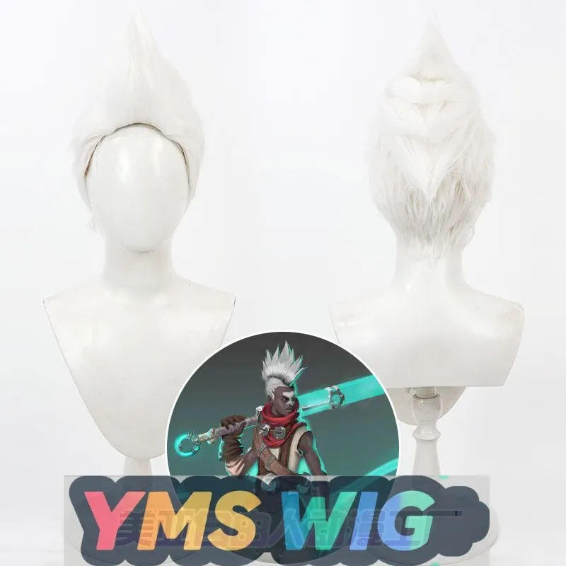 

【YMS WIG】LOL Battle Of Two Cities Ek Косплей Парик Чисто-белый специальный стиль Необразная пустая форма