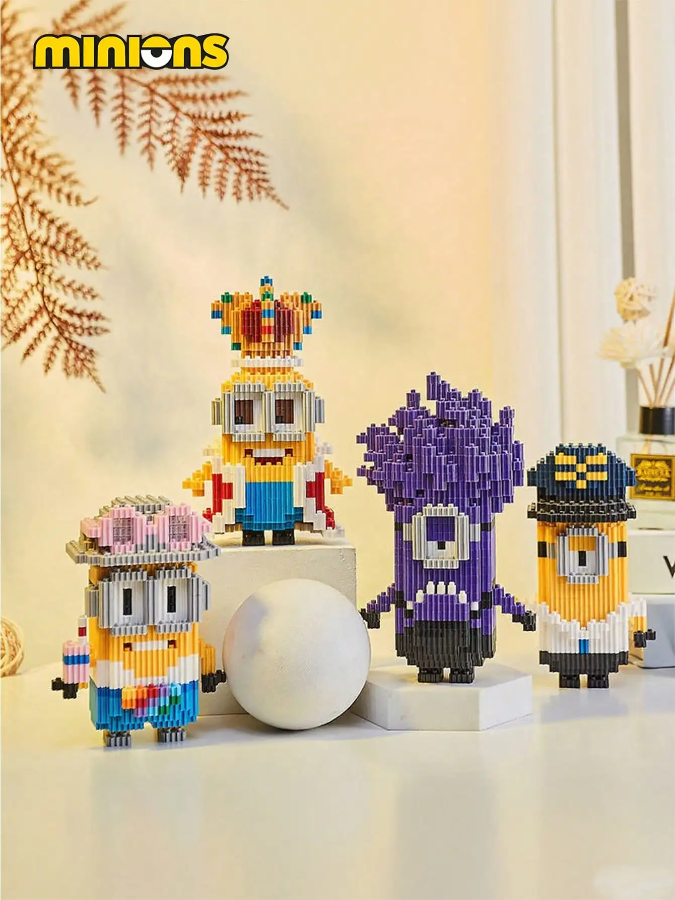 1 قطعة MINMINo التوابع الكرتون متعة الجسيمات الصغيرة الجمعية التوابع اللبنات الإبداعية الأطفال التعليمية التجمع هدية ca