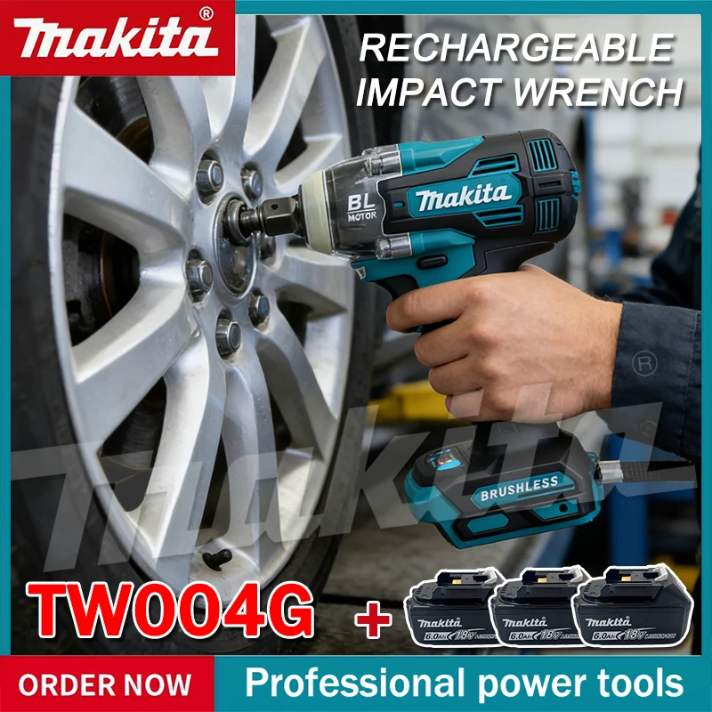 Makita TW004G 630N.m Brushless Screwdriver Machine Cordless Electric Screwdriver Rechargable Drill Driver For Makita 18V Battery
