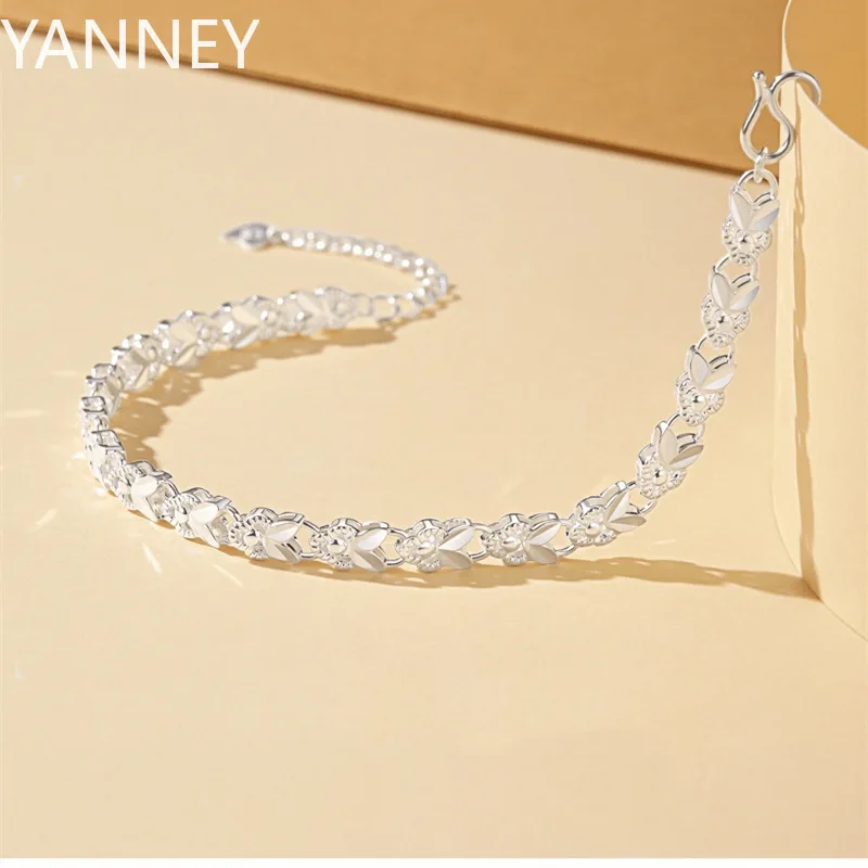 925 Sterling Silver Bracelet chain For Women luxury fashion party Wedding Jewelry lovers gift charms 20CM Hot sale