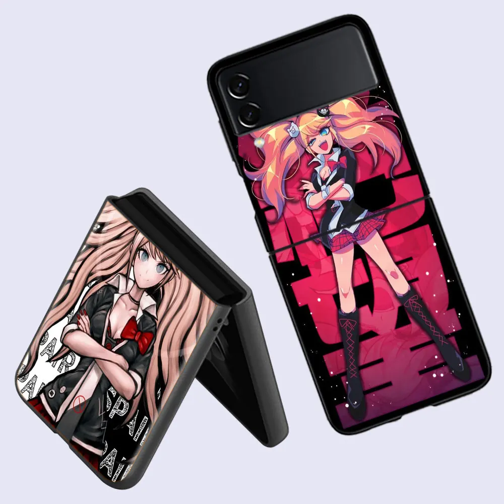 Anime DANGANRONPA Junko enoshima Phone Case For Fundas Samsung Galaxy Z Flip 6 3 5G Back Hard Capa for Z Flip 5 4 5G Coque