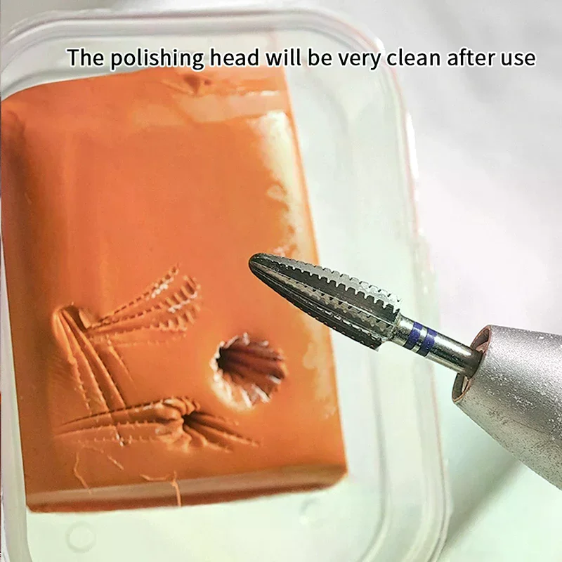 Electric Nail Drill Bits Cleaning Mud With Dustproof Box Portable Manicure Cutter Cleanser Dust Brush Clean Tools Quickly