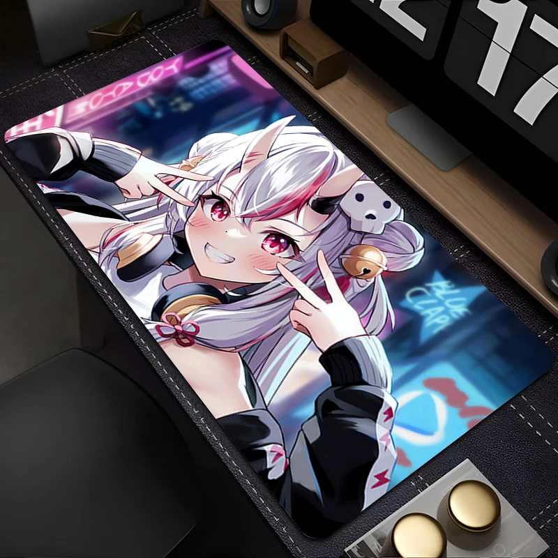 

Mousepad Laptop Mouse Pad Office PC Accessories Keyboard Pad Rubber Cup Mat Soft Mouse Mat Hololive Nakiri Ayame Large Desk Mat