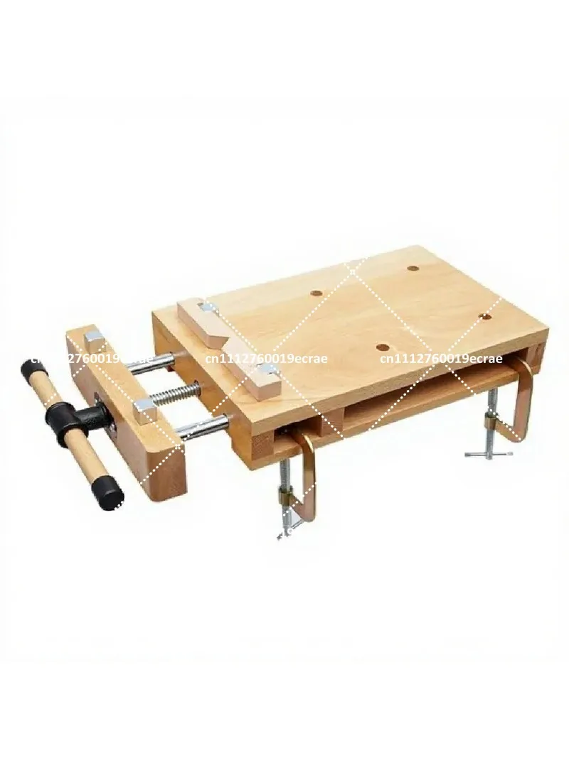 Hardwood Bench Desktop Woodworking Vise with Clamping and Fixtures