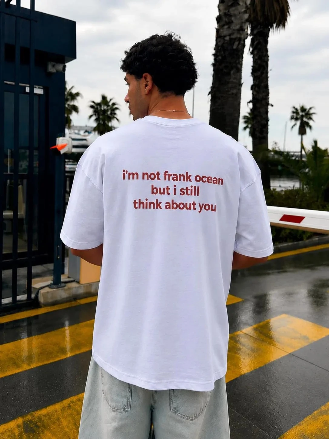 I'm Not Frank Ocean But I Still Think about You T-shirt Minimalist Back Print T-Shirt Aesthetic Graphic Tee Romantic Quote Shirt