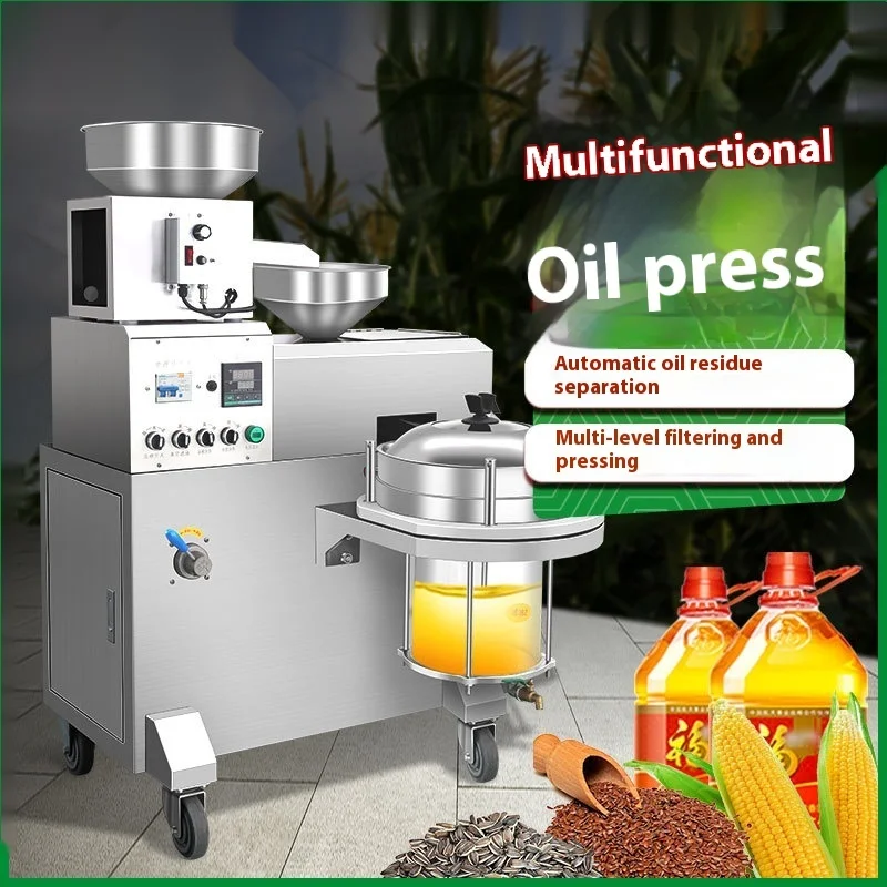 

Commercial Fully Automatic Peanut Sesame Easily Various Materials Stainless Steel Intelligent Oil Press Machine