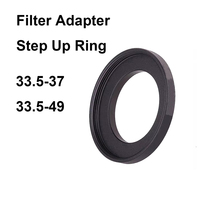 33.5mm-37mm 33.5mm-49mm Camera Lens Filter Adapter Ring Step Up Ring Metal for 33.5mm lens - 37 49mm UV ND CPL Lens Hood