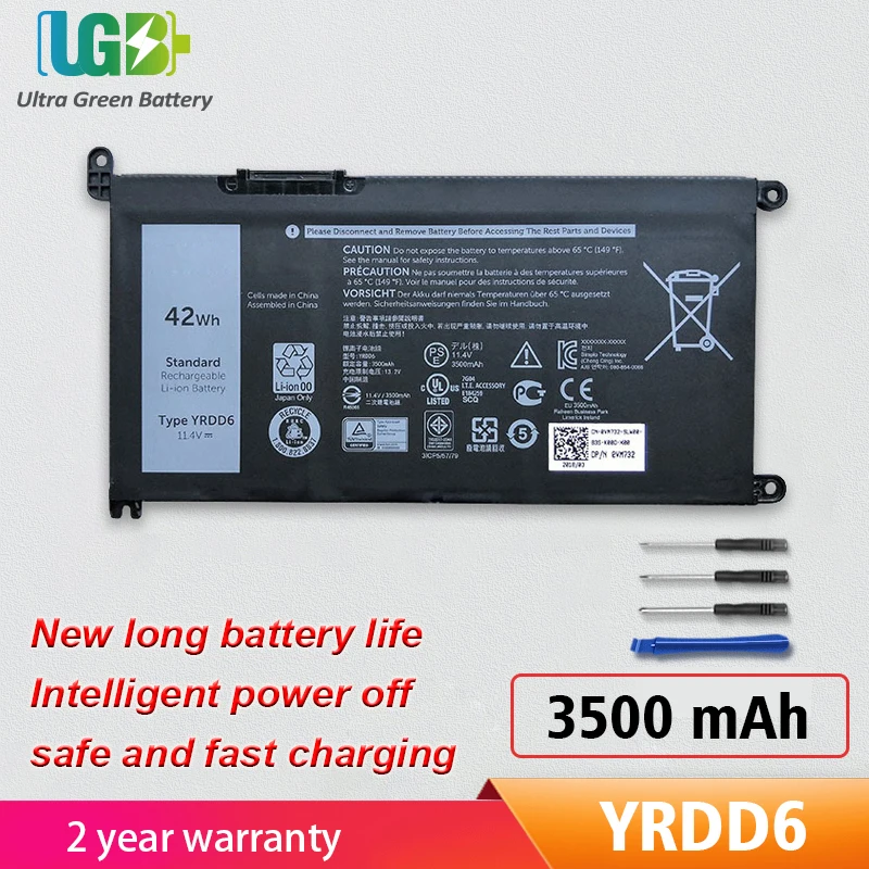 

UGB New YRDD6 Battery For DELL Inspiron 5482 5480 5481 5485 5491 5591 5593 3583 3310 2-in-1 3493 3582 3593 3793 5584