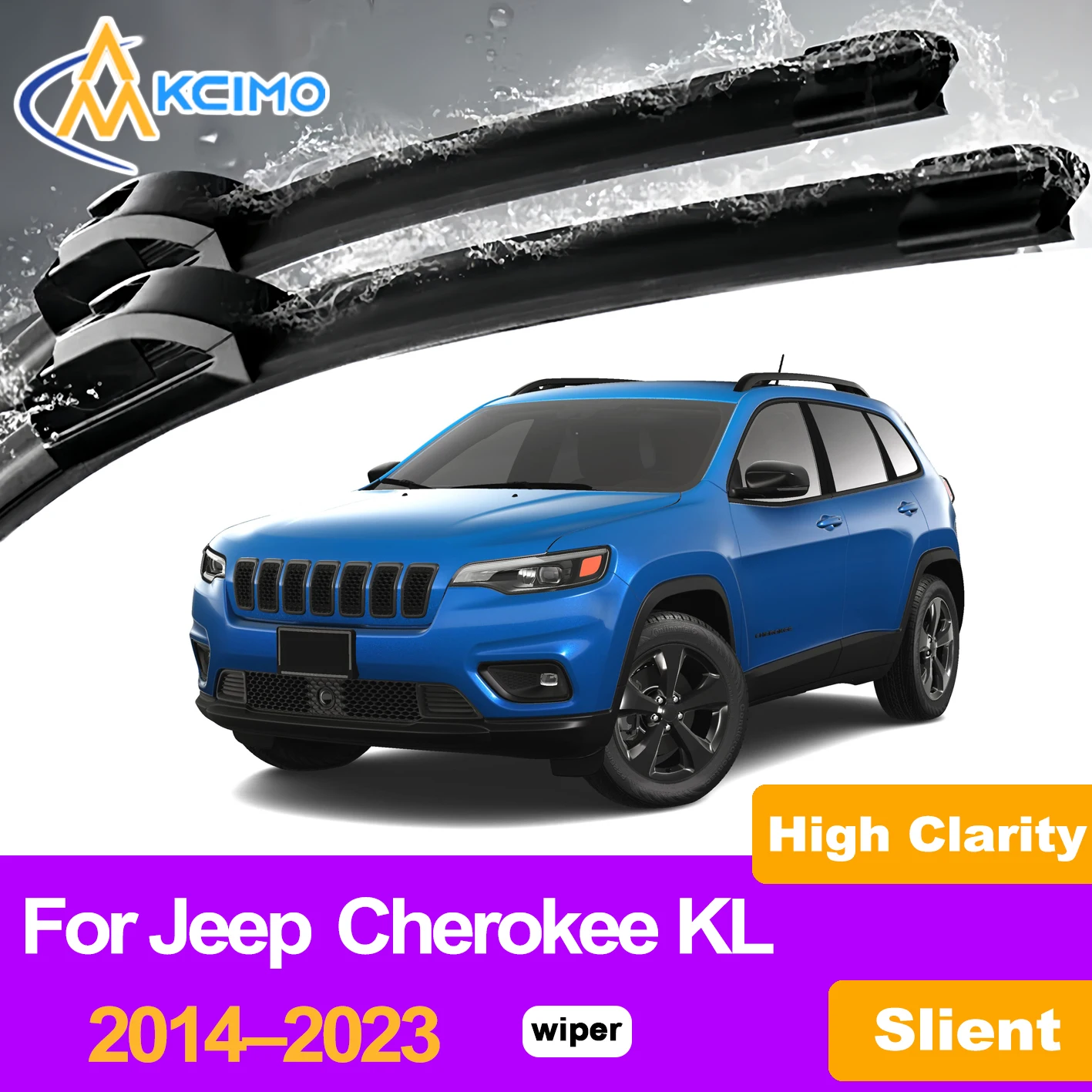 

Щетки стеклоочистителя лобового стекла KCIMO, 2 шт., для Jeep Cherokee KL 2014–2023, высокопроизводительные щетки, которые эффективно удаляют дождь, снег или пыль