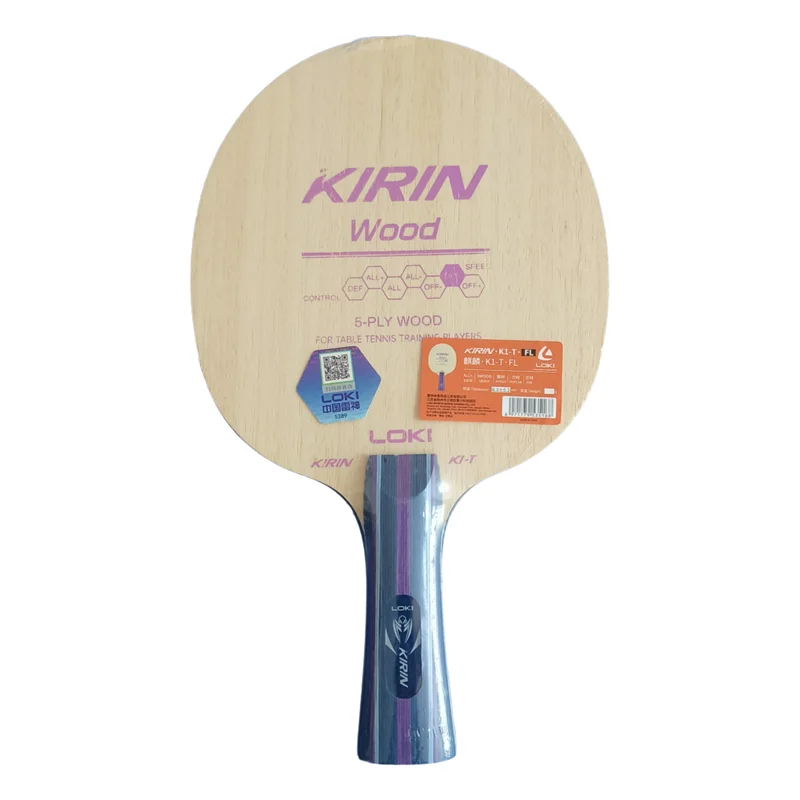 LOKI KIRIN K1-T Ping Pong Blade 5-Ply Wood Table Tennis Racket Blade FL Entry Level Training Table Tennis Base for Beginners