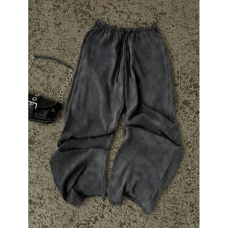 

Shiny Sequin Wide Leg Sports Pants Neutral Style Casual Trousers for Women Spring Season Other Material 100% Neutral Waist