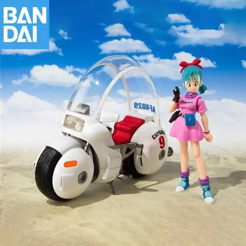 Bandai S.h.figuarts Dragon Ball Son Goku Bulma motocicleta Holpoi cápsula No.9 17,5 Cm figura de acción modelo coleccionista juguete para regalo