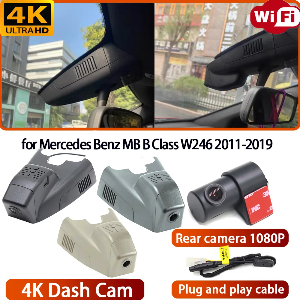 ZJCGO for Mercedes Benz MB B Class W246 2011-2019 Video Recorder 4K DVR Dash Cam Wifi Camera 170° Wide Angle Loop Recording