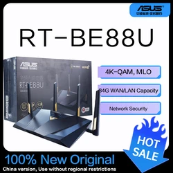 ASUS RT-BE88U Dwuzakresowy router WiFi 7 AiMesh wysuwany, 4K-QAM, MLO, SFP+, pojemność 34G WAN/LAN, bezpieczeństwo sieciowe,