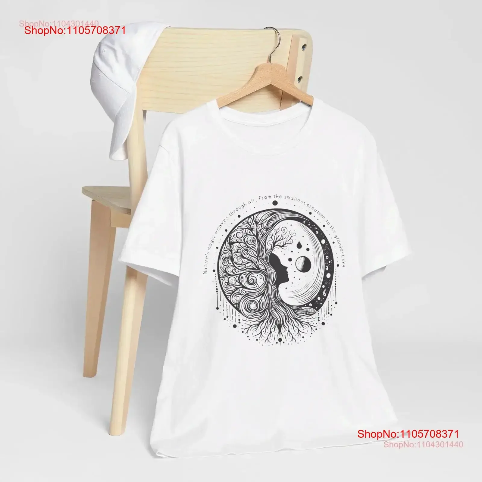 Magical Tree Of Life T Shirt Moon Phases Planets Retro Wicca Witchy Cute Lunar Stars Womens Fashion Earth Lover Pagan vintage