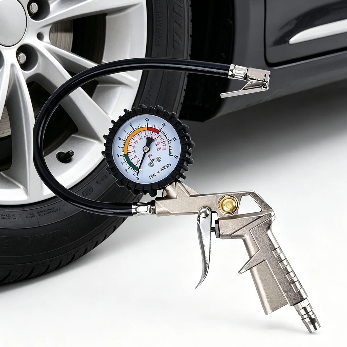 タイヤポンプガンツール車のタイヤ圧力計テスター自動車エアアク - Car Accessories Job のレビューと価格