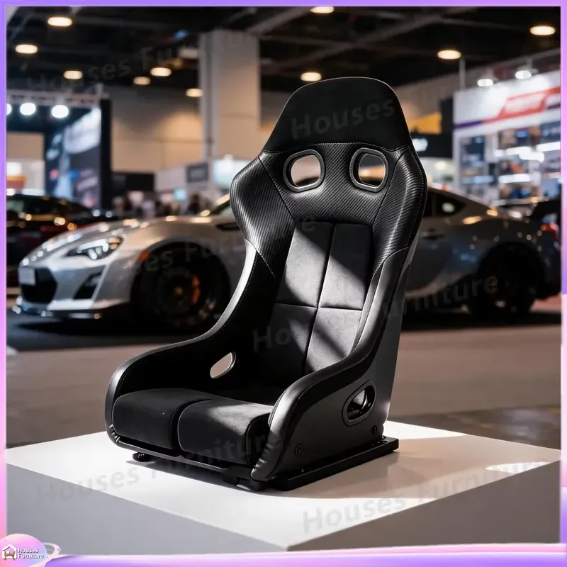 210 Racing Simulator Cockpit Chair Ergonomic Gaming Seat Bucket Style Fixed Frame L Type Slide Rail Universal Mount for