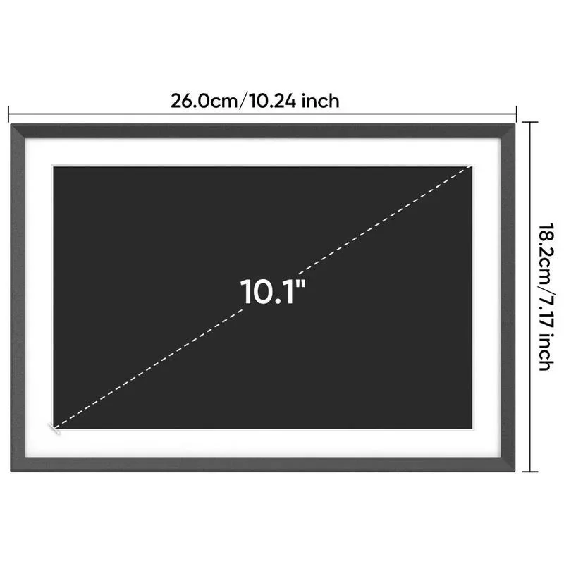 ARZOPA 10.1 Inch Digital Touchscreen Photo Frame, WiFi Display Photo Frame, Electronic Photo Frame with Memory Card Slot