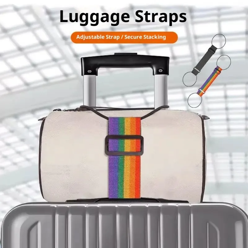 Elastic Adjustable Luggage Strap Carrier Strap Baggage Bungee Luggage Belts Suitcase Belt Travel Security Carry On Straps