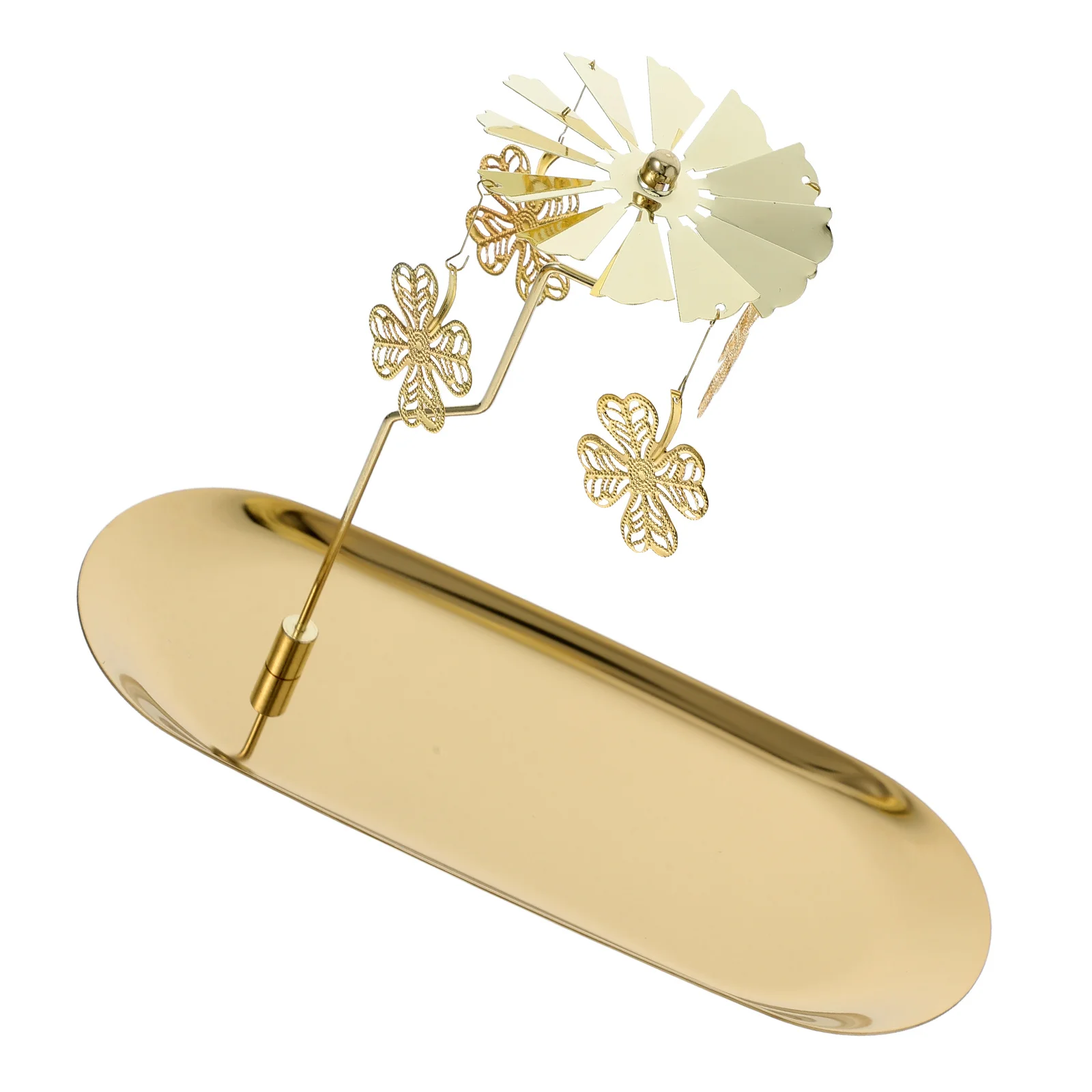 

Rotating Holder Tray Table Centerpiece Metal Spinning Tea Light Decor For Valentine'S Day Wedding Party Home Decor