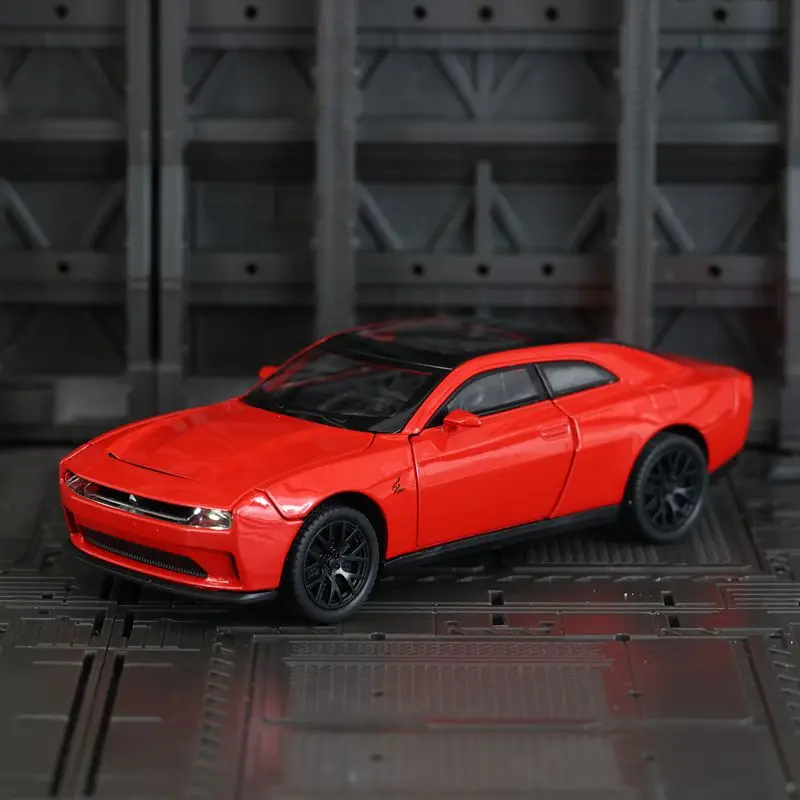 1:32 Dodge Hellcat liga modelo de carro portas e capô do motor, o porta-malas pode ser aberto tem funções de som e iluminação simuladas