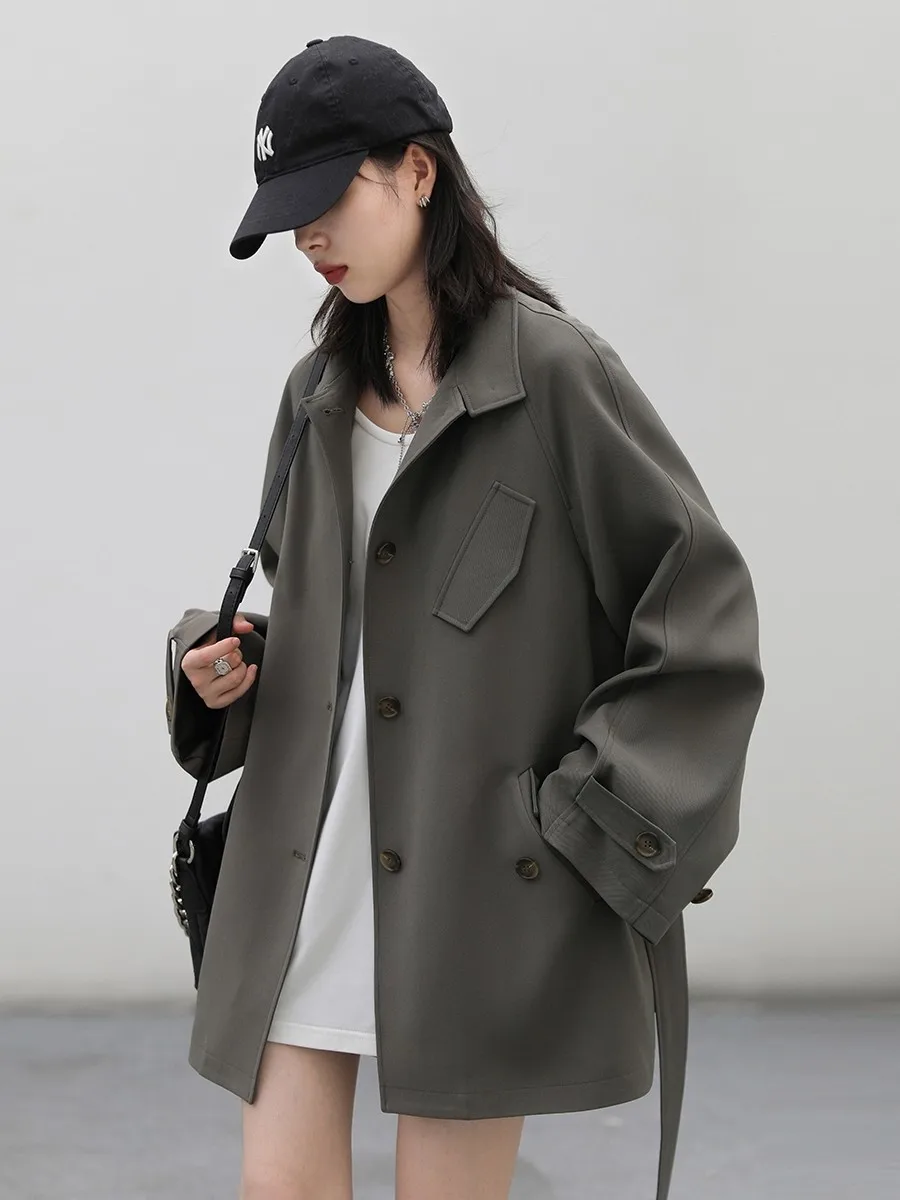 CHIC VEN donna lungo Trench maniche Raglan giacca a vento cappotti femminili abbigliamento donna soprabito autunno primavera 2023