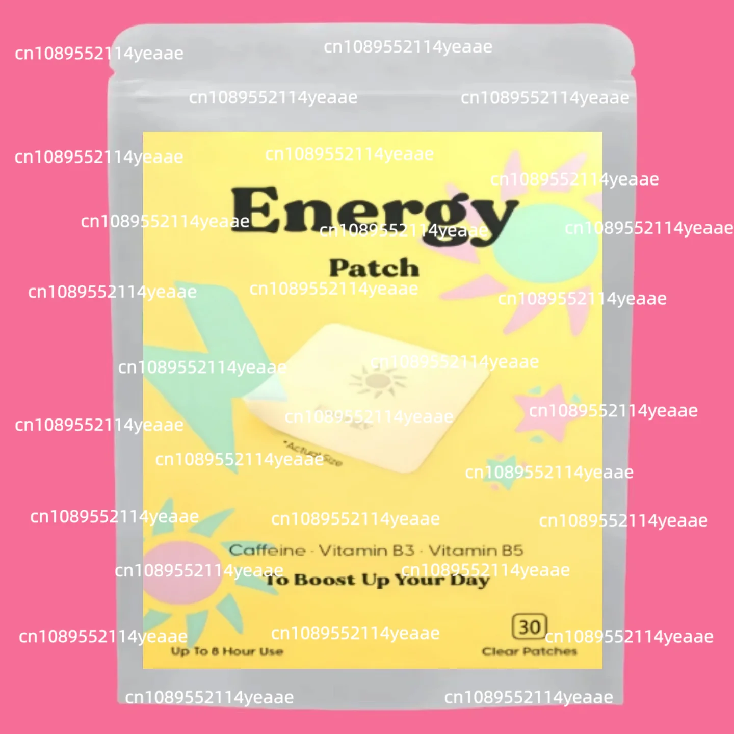 Vitamin Patches - Powerful Wellness Patches You Can Wear - (30 Patches) (Energy), With Vitamin C, E, B12, B5, B6, D3 & Zinc