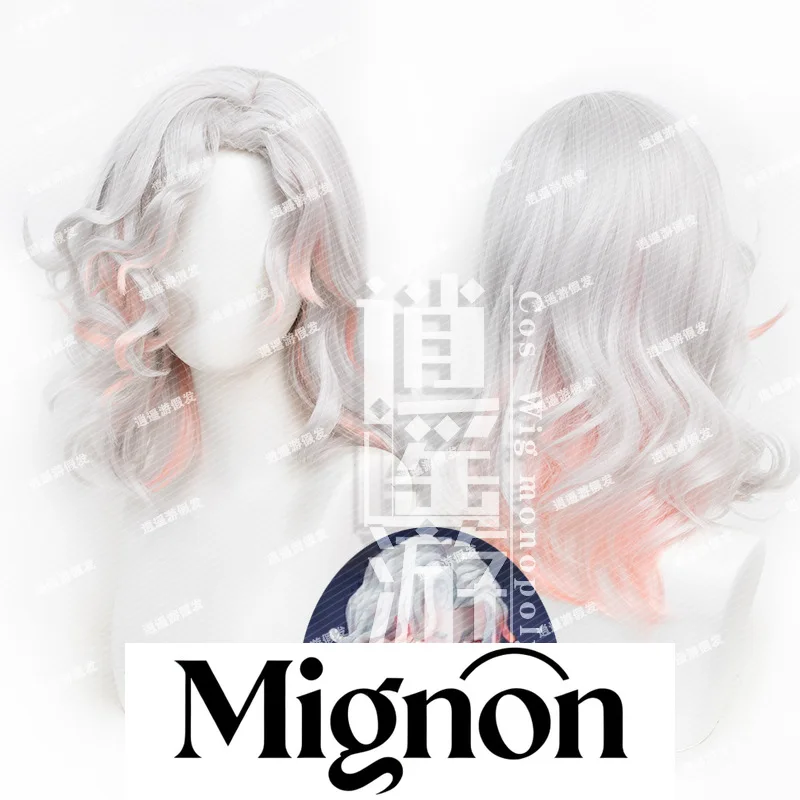 

Identity V Knight Red Knight Cosplay Wig Simulation Scalp Top Two-tone Curly Hair Halloween Gift