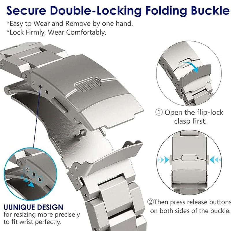 Bracelet for Apple Watch Ultra Band 49mm 44mm 45mm 42mm 40mm,Stainless Steel Strap Wristband for iWatch Ultra SE 8 7 6 5 4 3 2 1