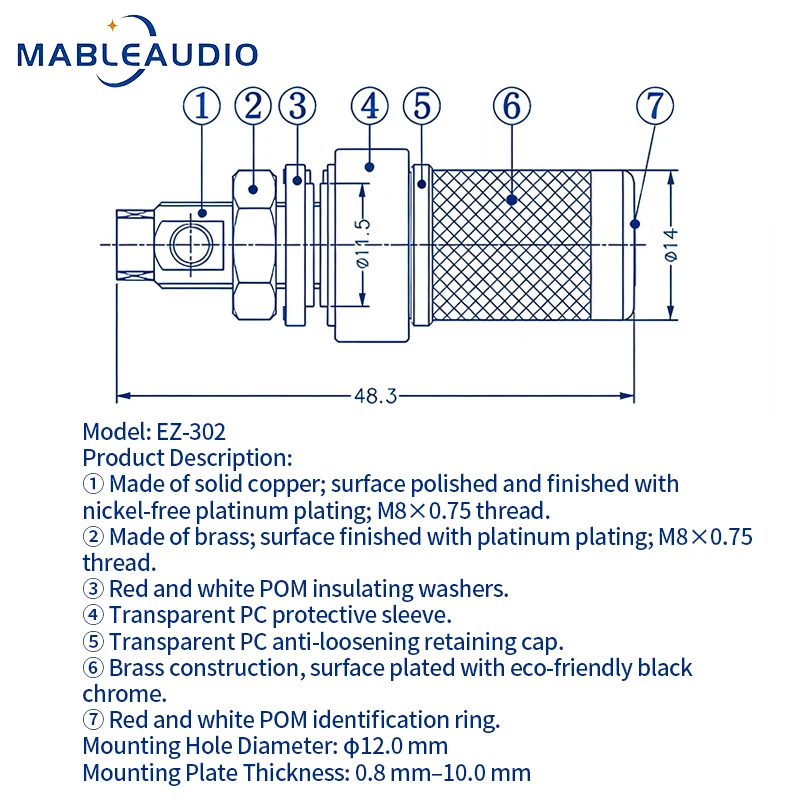 2/4/6PC Panel Mount Speaker Binding Post EZ-204 4mm Banana Terminal For Audio Amplifier DIY Audio Chassis