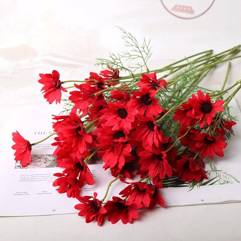 1/2/3 Stück Gänseblümchen-Kunstblumen-Blumenstrauß, 50 cm, künstliche Blumen für Garten, Hochzeit, Dekoration, Zuhause, Raumdekoration, Handwerk, Geschenkzubehör – Detail 12